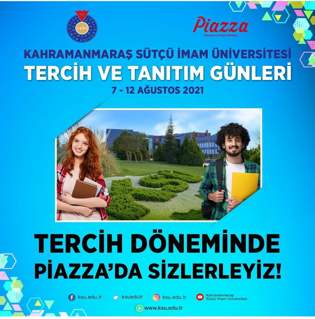 Piazza AVM'de 7 Ağustos 2021 tarihinde Tercih ve tanıtım günleri 